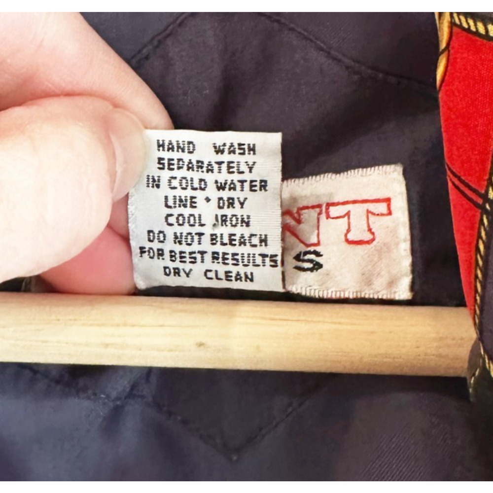 VTG Stunt Sports Silk Bomber Jacket (Small P) Equestrian Print Old Money Preppy - Picture 7 of 12